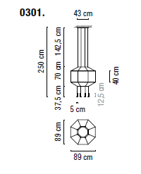 Lampa wisząca led VIBIA WIREFLOW 1 - 5