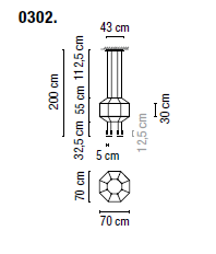 Lampa wisząca led VIBIA WIREFLOW 1 - 6