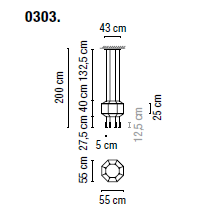 Lampa wisząca led VIBIA WIREFLOW 1 - 7
