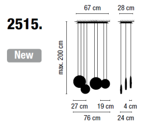 Lampa wisząca VIBIA COSMOS 2515 - 3