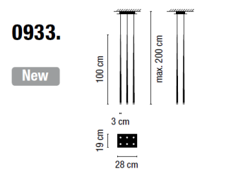 Lampa wisząca VIBIA SLIM 0933 - 4