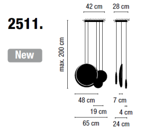 Lampa wisząca VIBIA COSMOS 2511 - 3