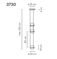 Vibia PALMA 3730 suspension - 3