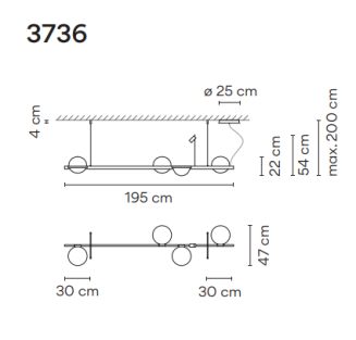 Lampa wisząca Vibia PALMA 3736 suspension - 2