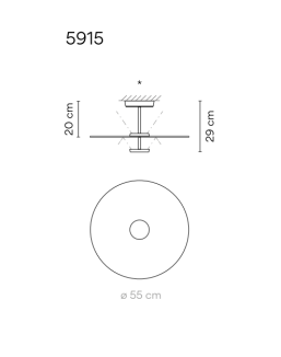 Lampa sufitowa led Vibia FLAT 5926/5915 - 5