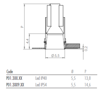 Lampa sufitowa Oty Light POP P01 Ø 5,5 LED recessed IP40/54 - 6