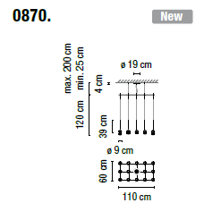 Lampa wisząca Vibia ALGORITHM 0870 - 2