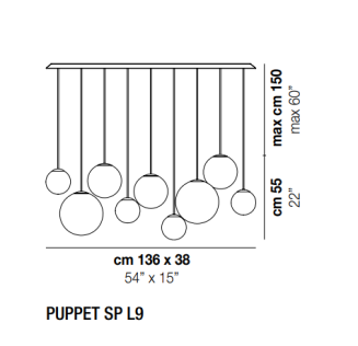 Vistosi PUPPET SP L9 wisząca - 2