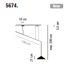 Lampa wisząca Vibia NORTH 5674 - 3