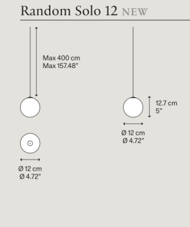 Lampa wisząca Lodes RANDOM SOLO 2700K - 7
