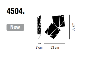 Kinkiet led VIBIA ORIGAMI 4504 - 4