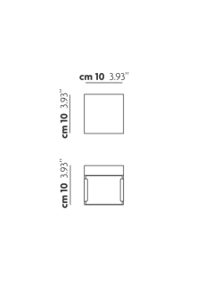 Kinkiet led Lodes LASER 10x10 wall - 2