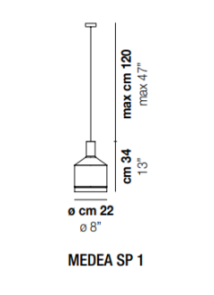 Lampa wisząca Vistosi MEDEA SP 1 - 3