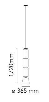 Lampa wisząca Flos Noctambule 3 Cylinders + Cone - 4