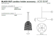 Karman Black Out - świecznik - akcesorium - 2