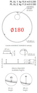 Lampa led Axo Light U-LIGHT ściana/strop - 8