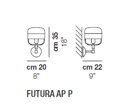 Vistosi FUTURA AP P kinkiet - 2