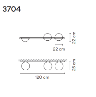 Kinkiet led Vibia PALMA 3704 wall - 3
