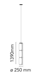 Lampa wisząca Flos Noctambule 3 Cylinders - 5