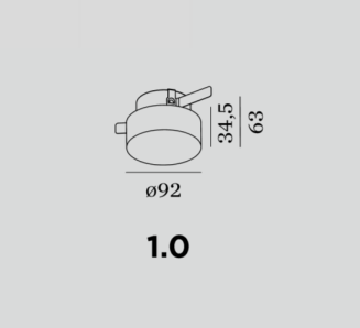Lampa sufitowa Wever & Ducre MIRBI 1.0 natynkowa wp. - 2
