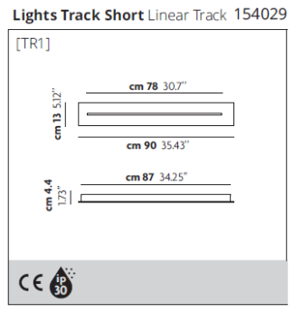 Lodes rozeta montażowa TRACK max 7 opraw R08L07 1000