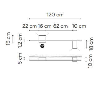 Kinkiet led Vibia Structural 2610 wall - 2