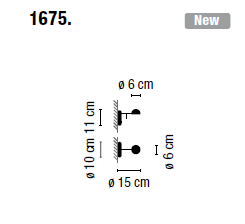 Kinkiet led Vibia PIN 1675 - 2
