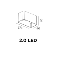 Wever & Ducre DOCUS 2.0 LED natynkowa - 2