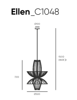Lampa wisząca  Aromas ELLEN_C1048 - 3