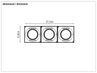 PURALUCE - ORIENTE SQUARE 3module recessed - 2