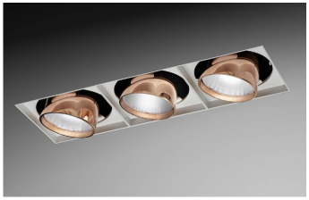Lampa led PURALUCE - ORIENTE SQUARE 3module recessed