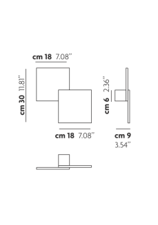 Oprazwa sufitowa / Kinkiet Lodes PUZZLE DOUBLE SQUARE wall/ceiling - 2