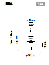 Lampa wisząca Vibia FLAMINGO 1550 - 4