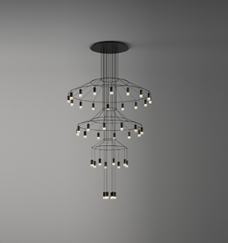 Lampa wisząca led VIBIA WIREFLOW Chandelier 0378