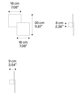 Kinkiet led Lodes Puzzle Outdoor Double Square - 2