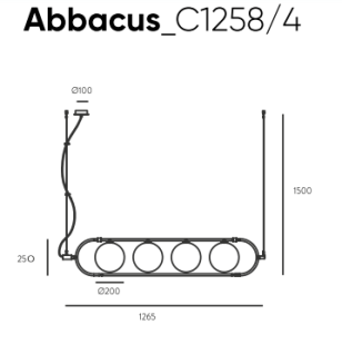 Lampa wisząca Aromas ABBACUS_C1258/4 - 3