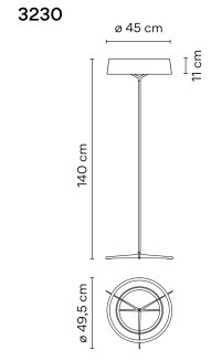 Lampa podłogowa Vibia Dama 3230 - 3