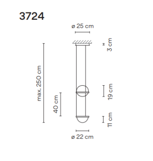 Lampa wisząca Vibia PALMA 3724 - 5