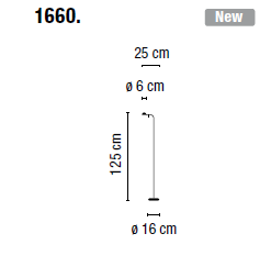 Lampa podłogowa Vibia PIN 1660 - 4