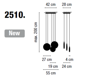 Lampa wisząca VIBIA COSMOS 2510 - 3