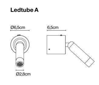 Kinkiet led Marset Ledtube A - 8