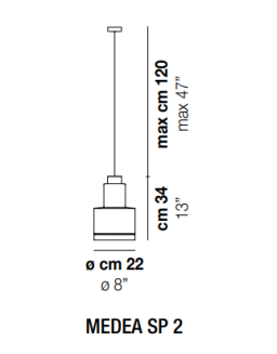 Lampa wisząca Vistosi MEDEA SP 2 - 3