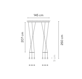 Lampa wisząca Vibia WIREFLOW LINEAL 0338 suspension - 4