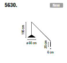 Kinkiet led Vibia NORTH 5630 - 4