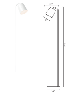 Lampa podłogowa Zero Lighting HIDE floor - 3