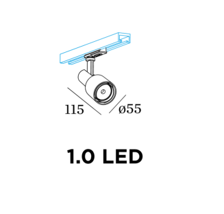 Lampa led Wever & Ducre SARA on track LED do szynoprzewodów - 2
