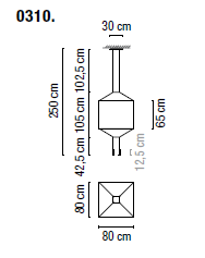 Lampa wisząca VIBIA WIREFLOW 3 - 4