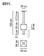 Lampa wisząca VIBIA WIREFLOW 3 - 5